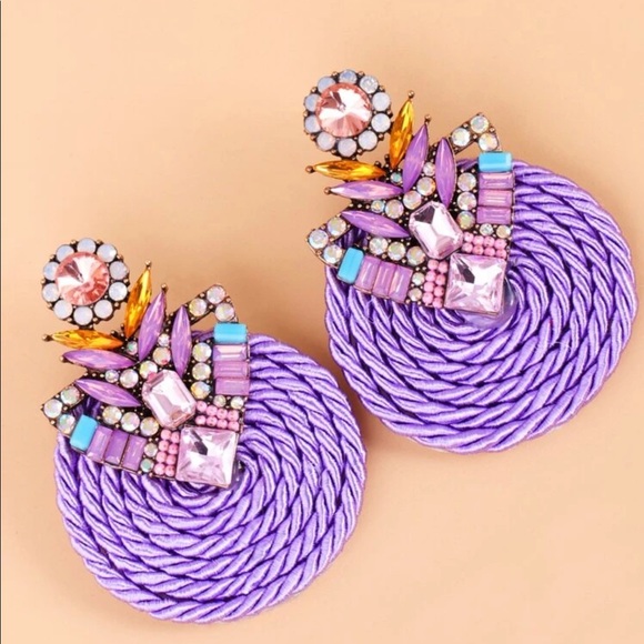 Beautiful Rhinestone Drop Earrings - Picture 2 of 2